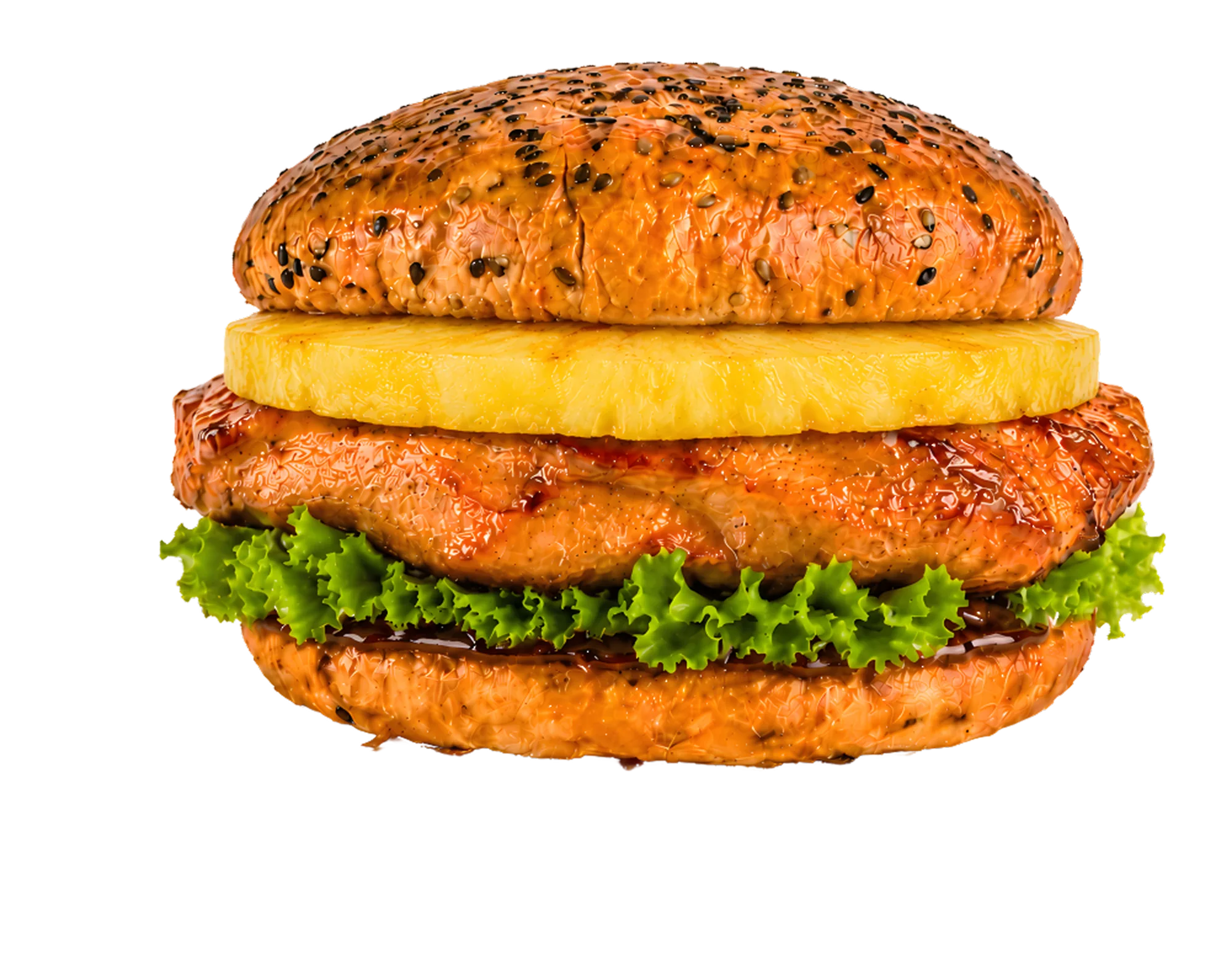 Grilled Pineapple Chicken Burger